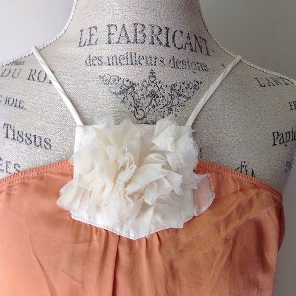 Lia Kes NY | Sexy Silk Peach & Cream Slip Dress - Picture 3 of 8